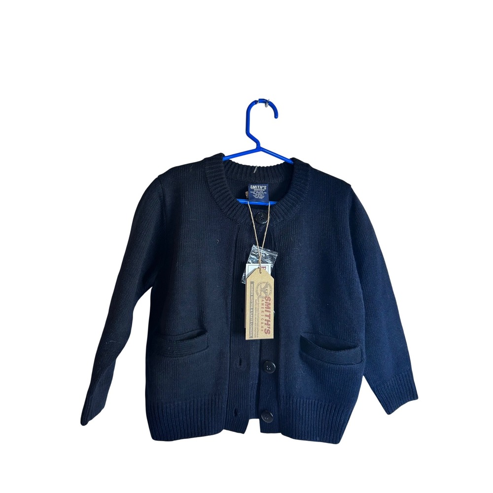 Smith's American Cardigan Sweater XXS 4/5 Navy Blue Button Front Kids